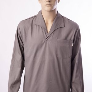 CAMISA GOLA ITALIANA ML CINZA