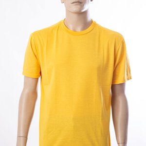 Camiseta básica amarelo ouro.