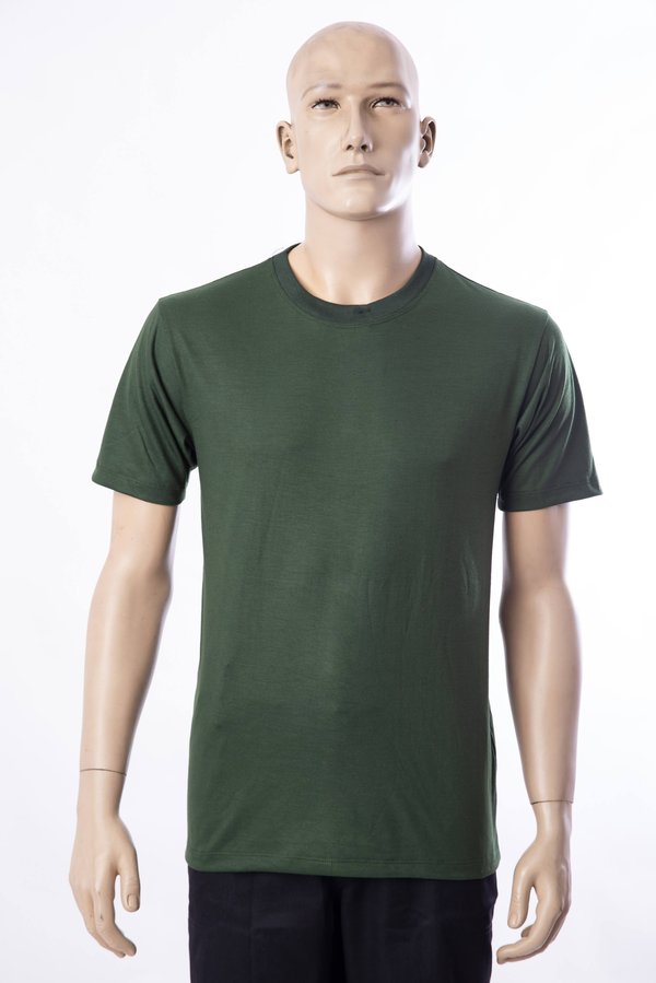 Camiseta básica verde musgo.